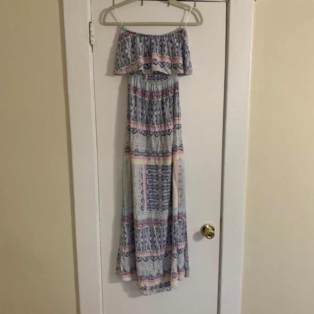 Cotton On Strapless Cut‎ Out Back Maxi Dress Small